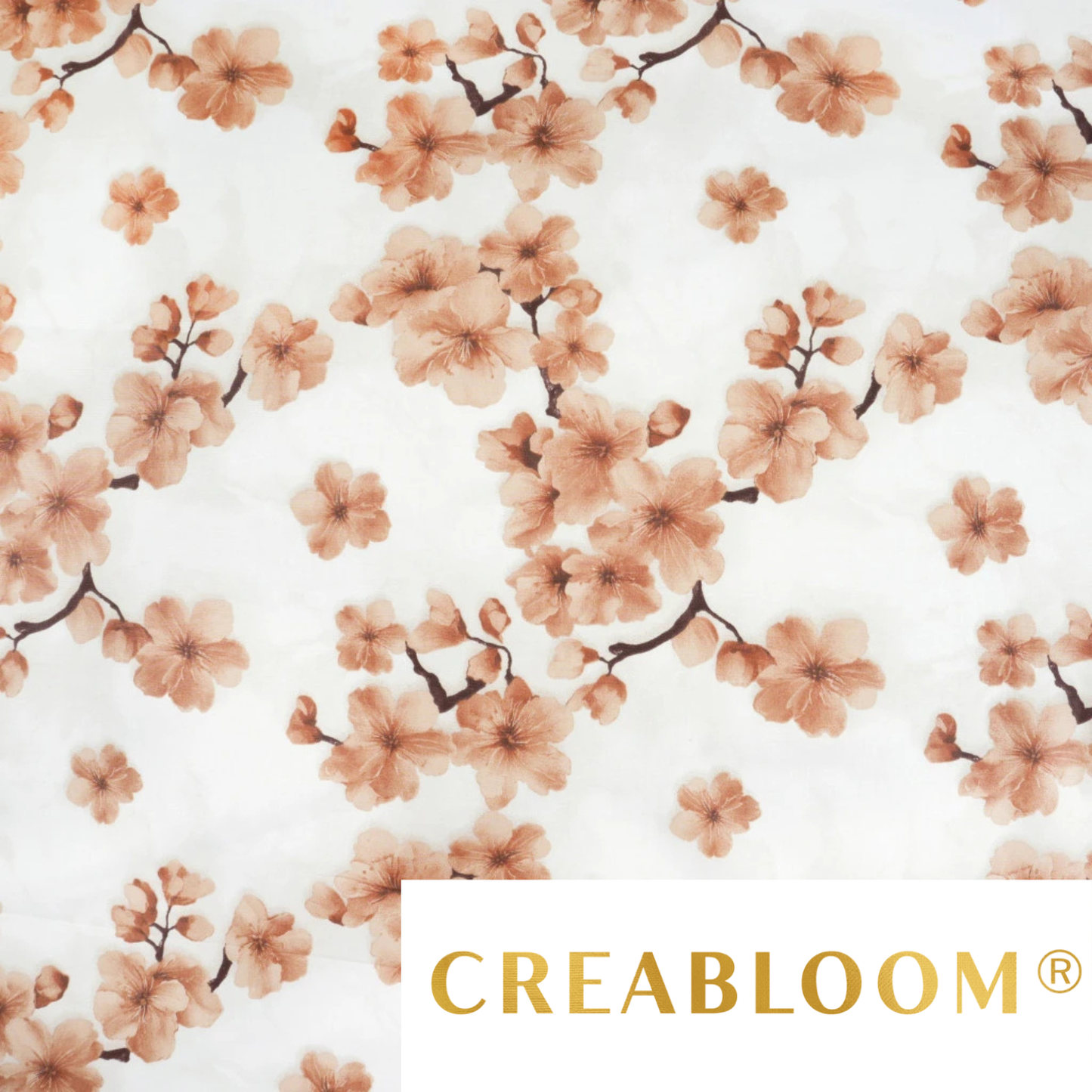 Tela de algodón con estampado floral