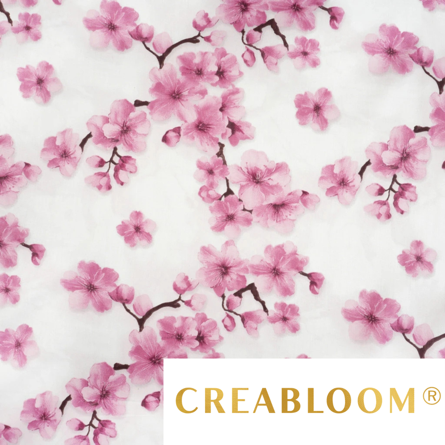 Tela de algodón con estampado floral