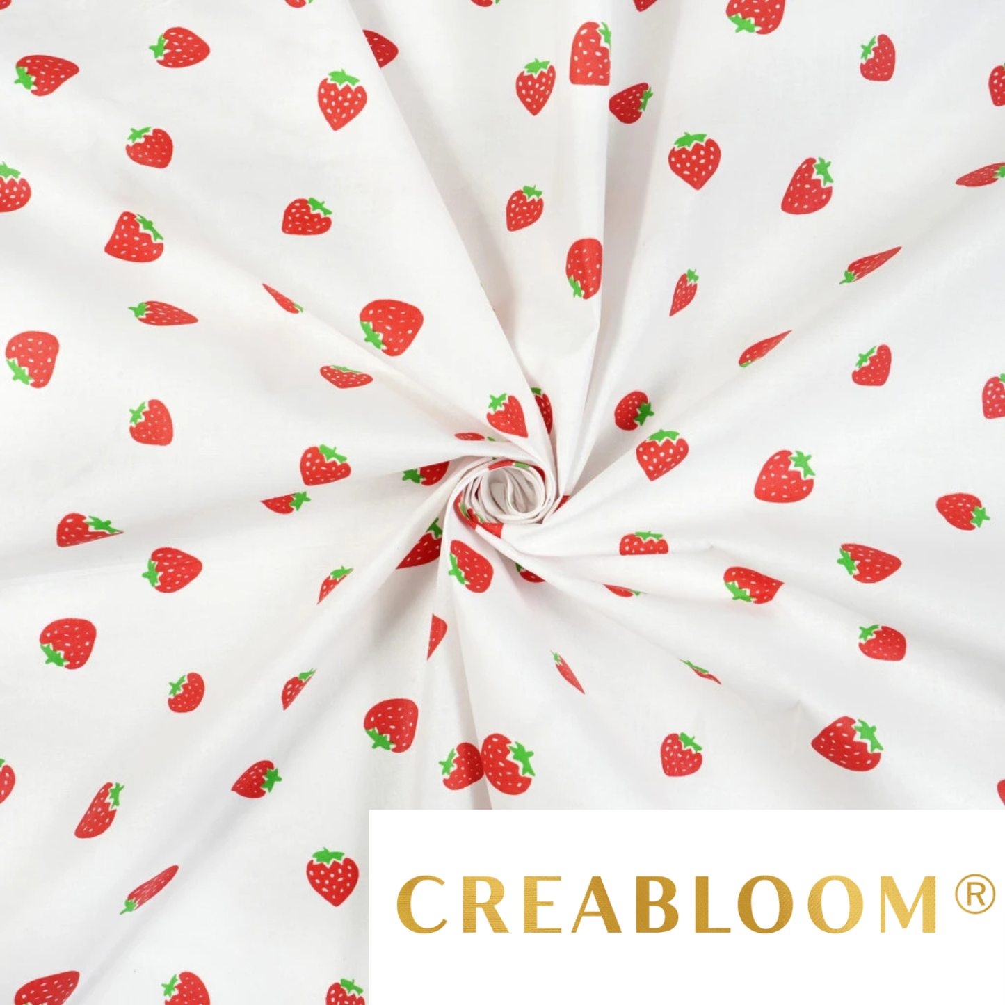 Tissu coton Motif fraises