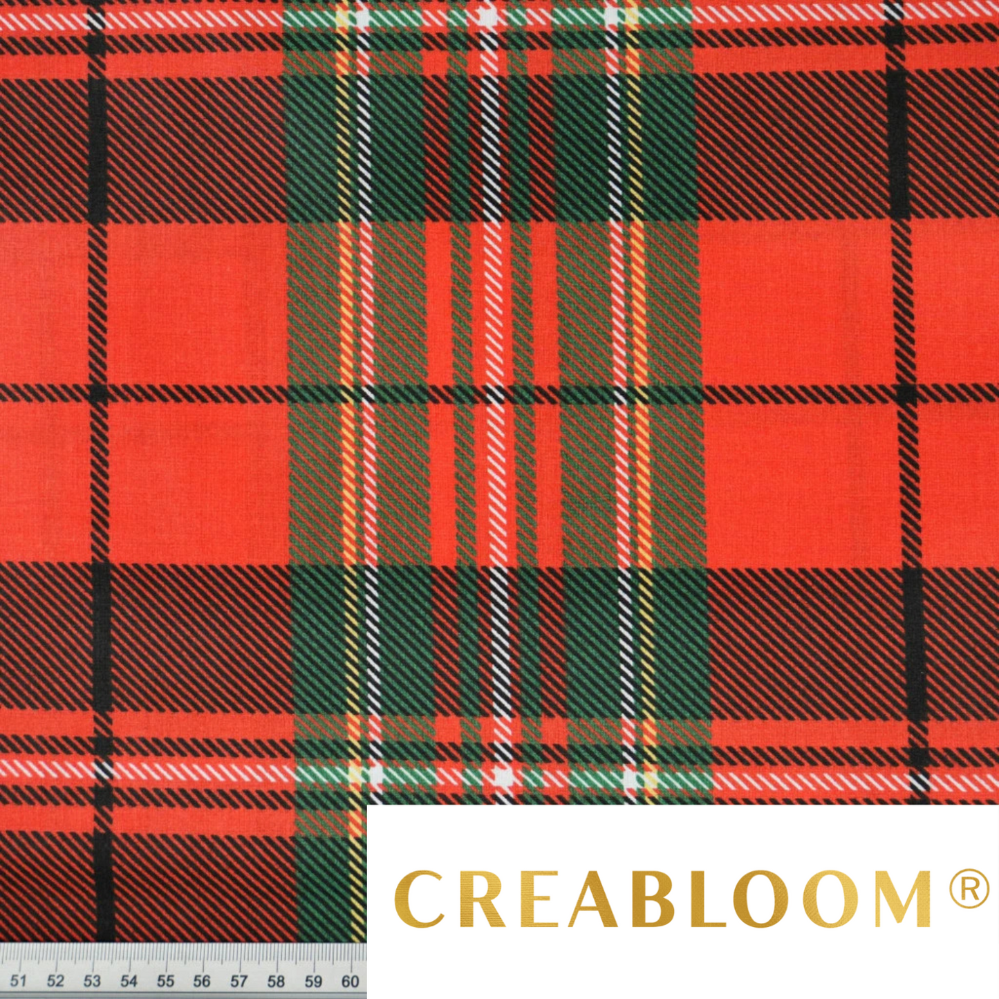 Weihnachts-Tartan-Muster aus Baumwollstoff