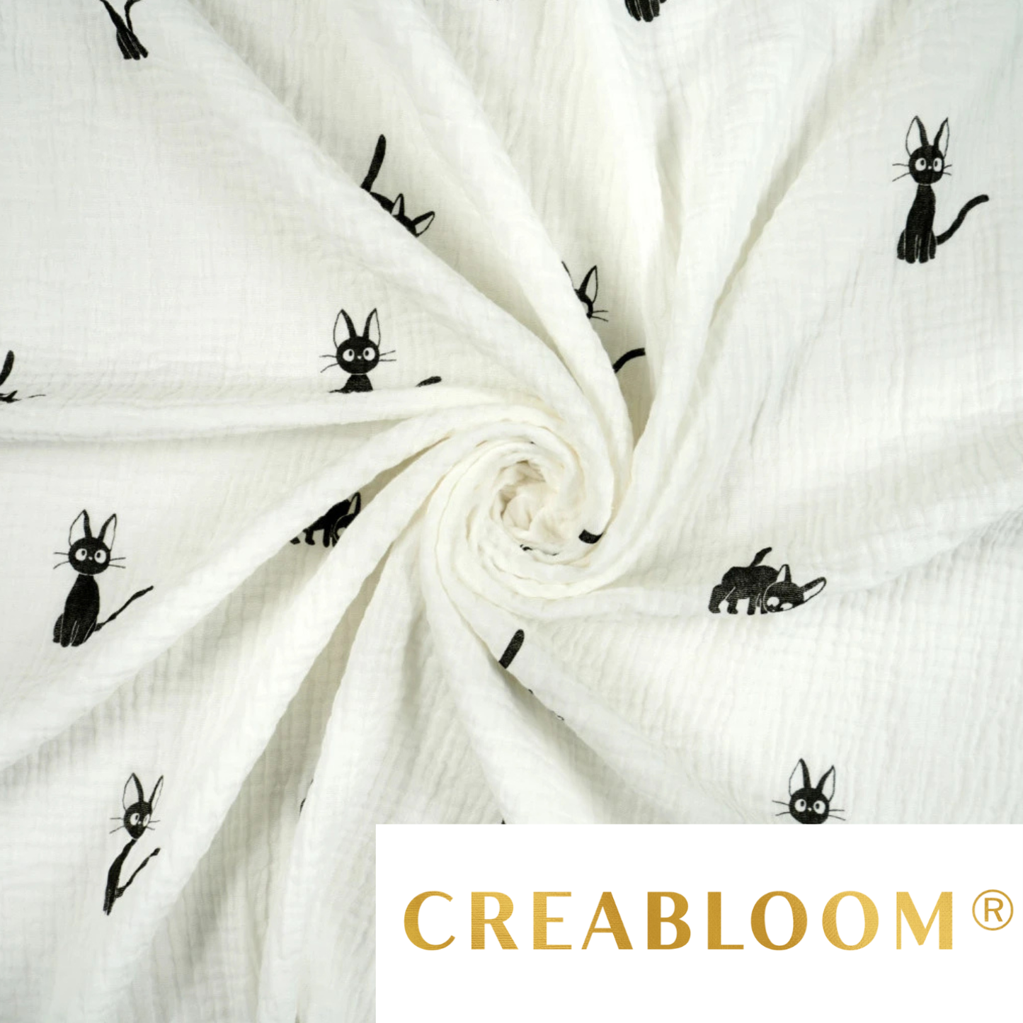 Hellblauer Double-Gauze-Stoff