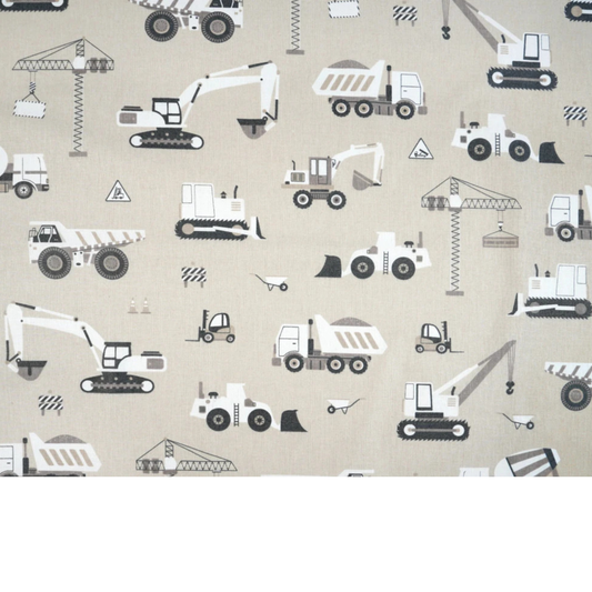Tissu coton Motif véhicules de construction