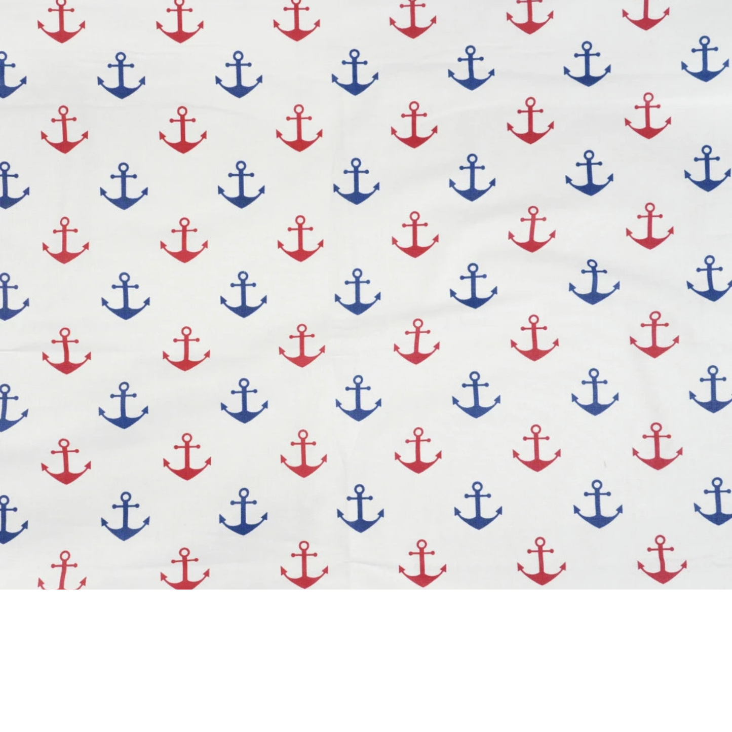 Tela de algodón con estampado de ancla de barco