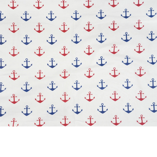 Tissu coton Motif ancre bateau
