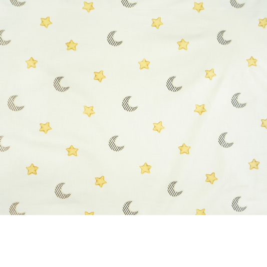 Tissu coton Motif étoiles et lunes