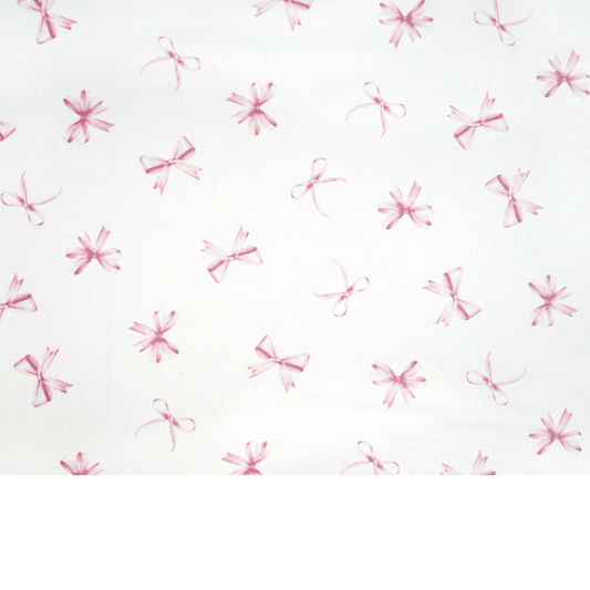 Tissu coton Motif nœuds rose