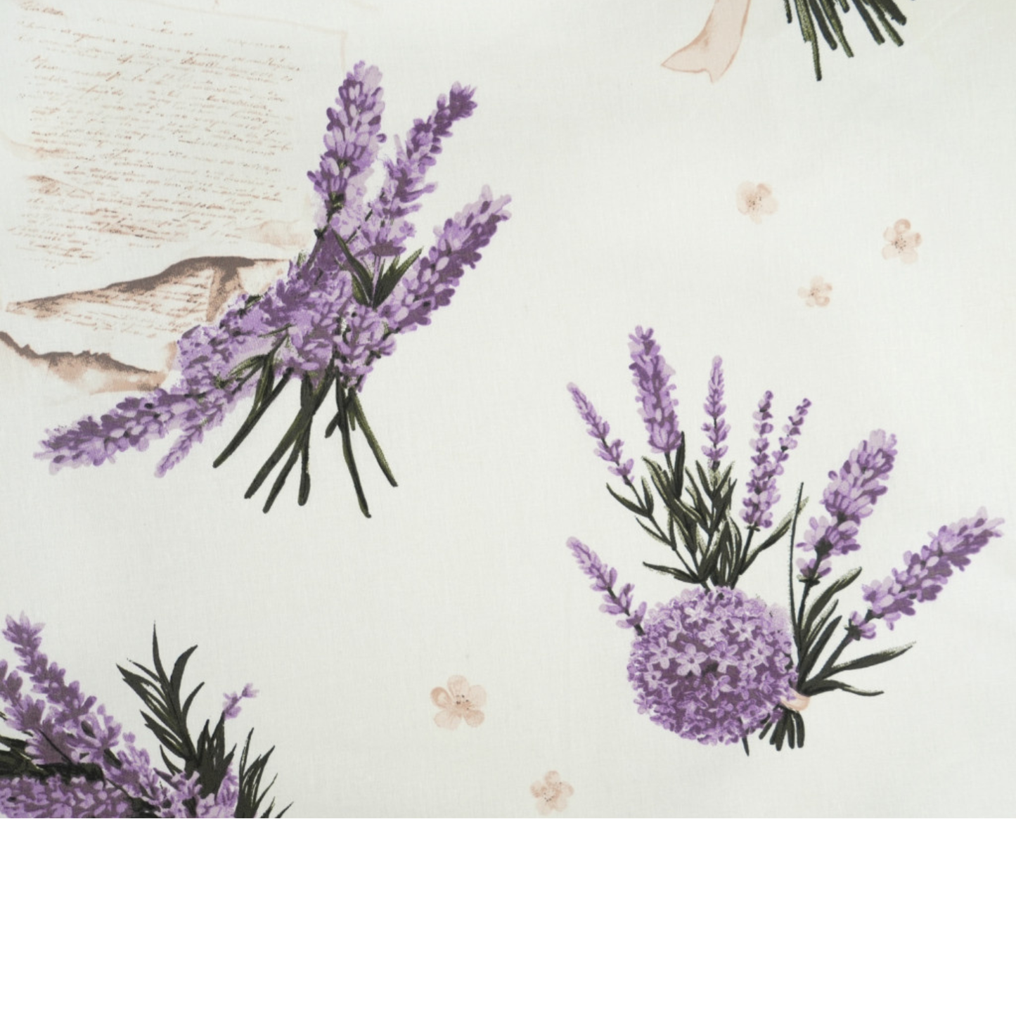 Tissu coton Motif grandes fleurs lavande