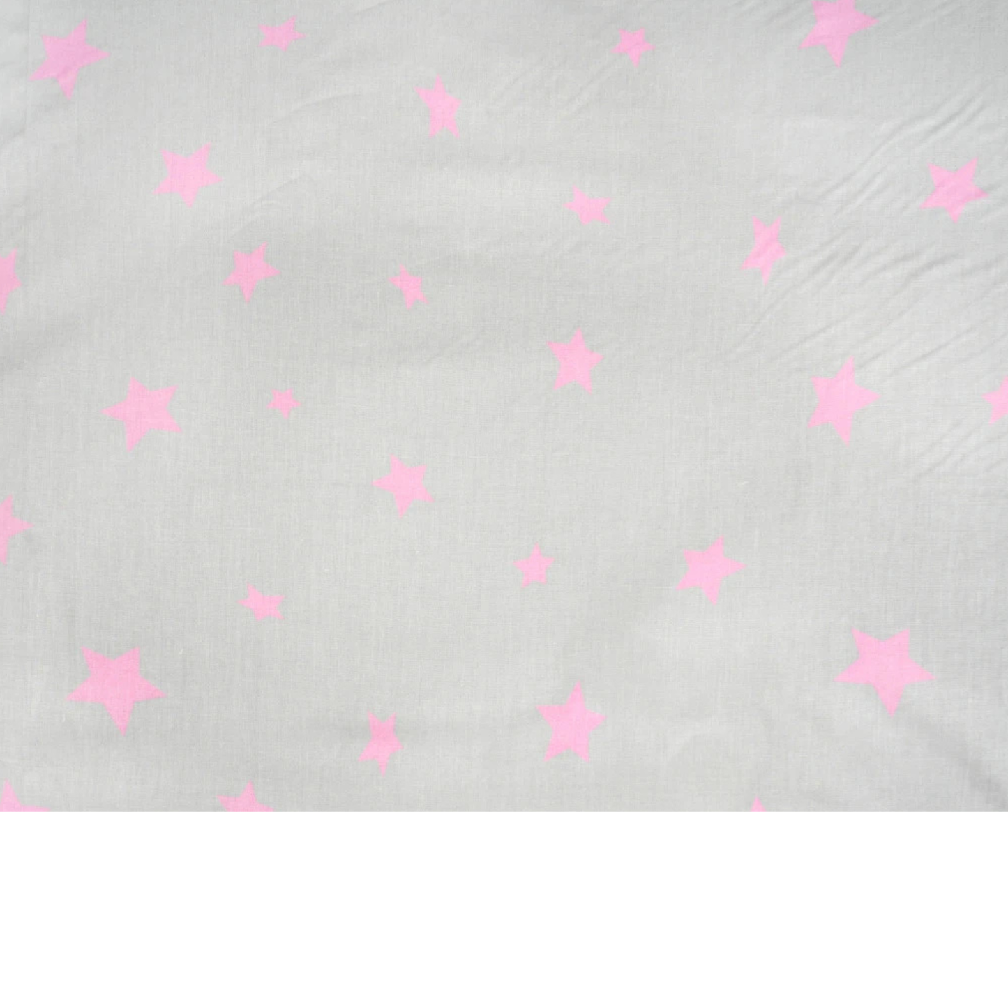 Tissu coton Motif étoiles rose fond gris