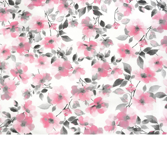 Tissu coton imprimé fleurs