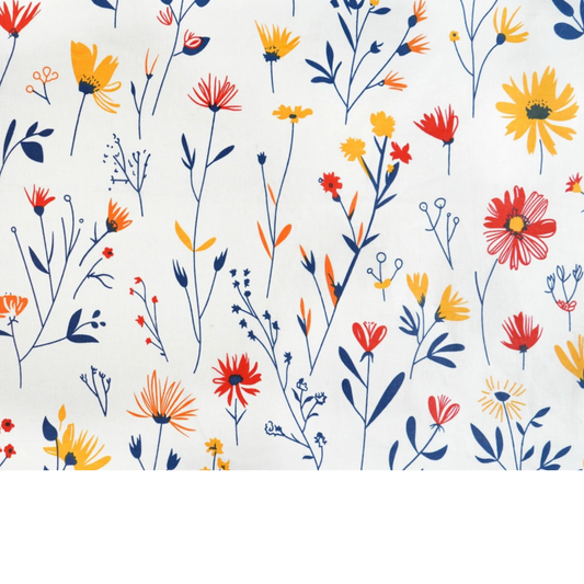 Tissu coton imprimé fleurs