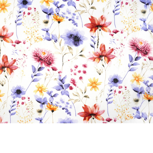 Tissu coton imprimé fleurs