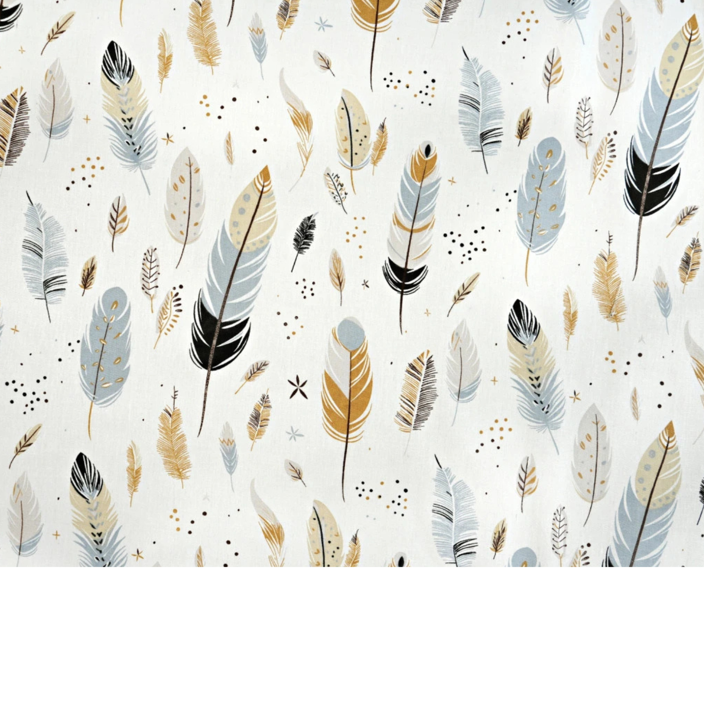 Tissu coton Motif plumes