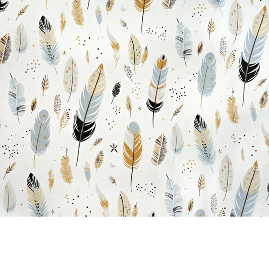 Tissu coton Motif plumes
