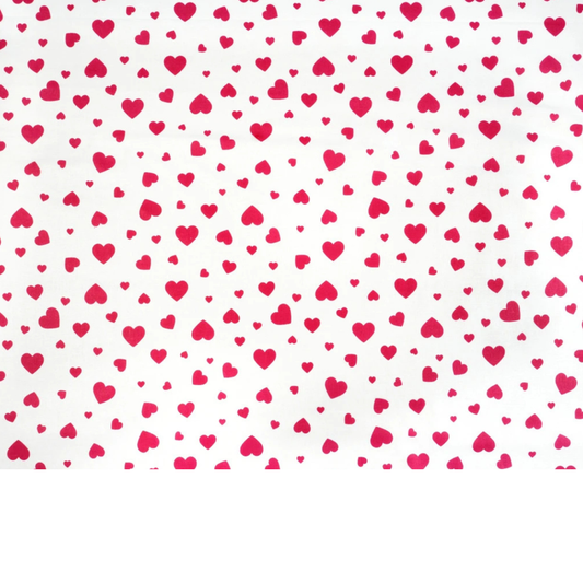 Tissu coton Motif coeurs