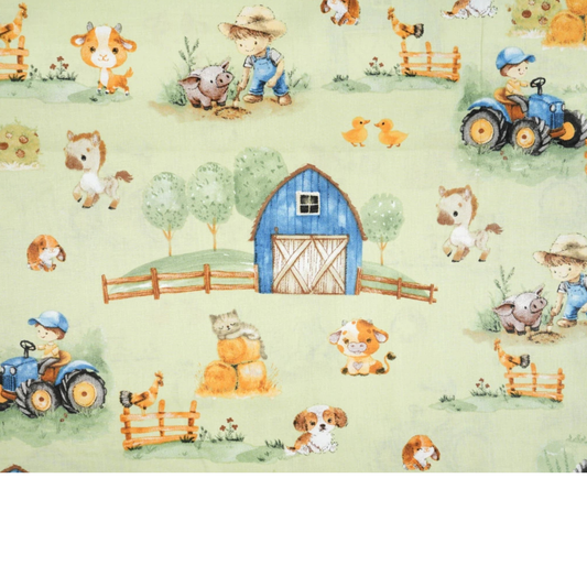 Tissu coton Motif ferme