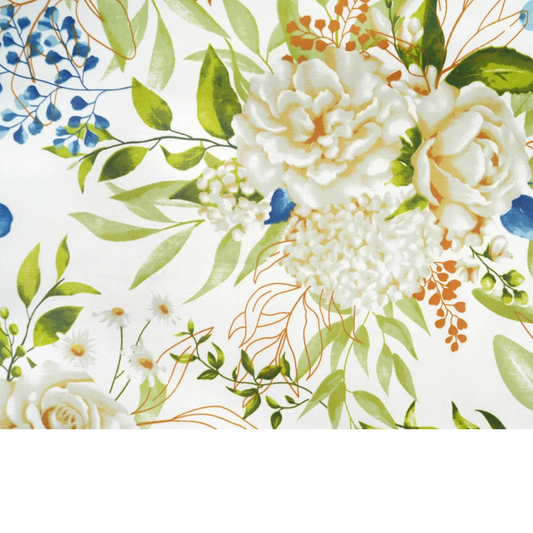 Tissu coton imprimé fleurs