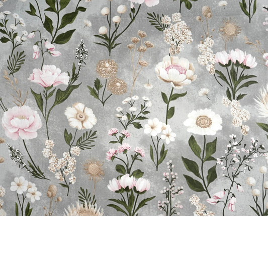 Tissu coton imprimé grandes fleurs