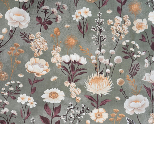 Tissu coton imprimé grandes fleurs