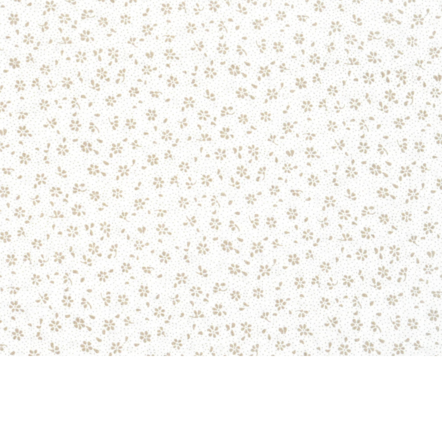 Tissu coton Motif fleurs beige