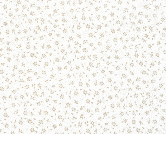 Tissu coton Motif fleurs beige