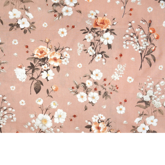 Tissu coton imprimé grandes fleurs