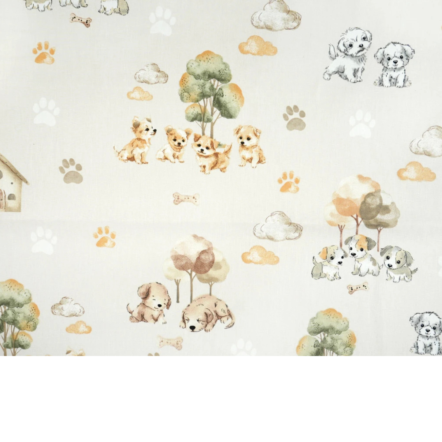 Tissu coton Motif chiens