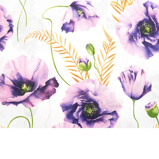 Tissu coton imprimé grandes fleurs