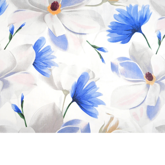 Tissu coton imprimé grandes fleurs
