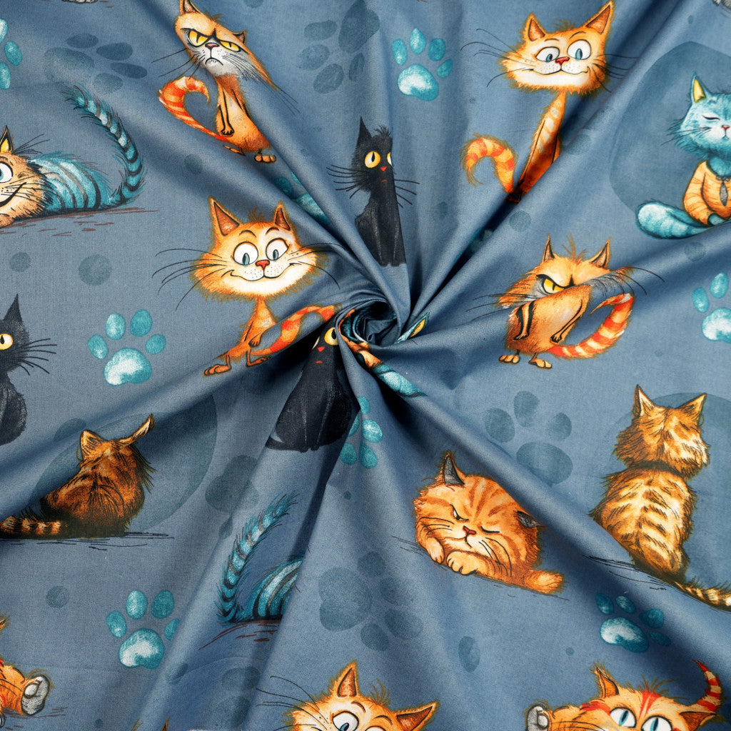 Tissu coton Motif chats
