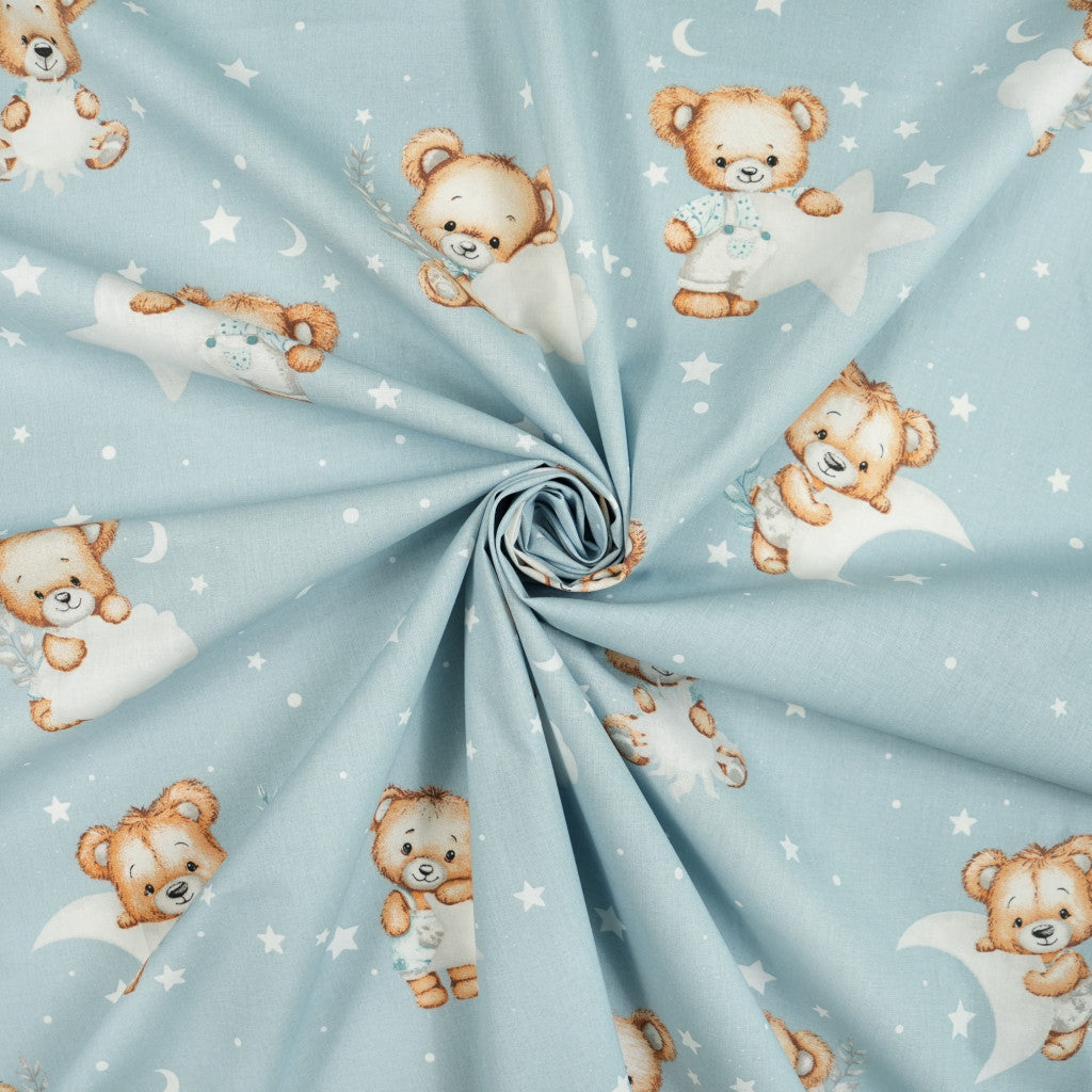 Baumwollstoff mit Teddybären