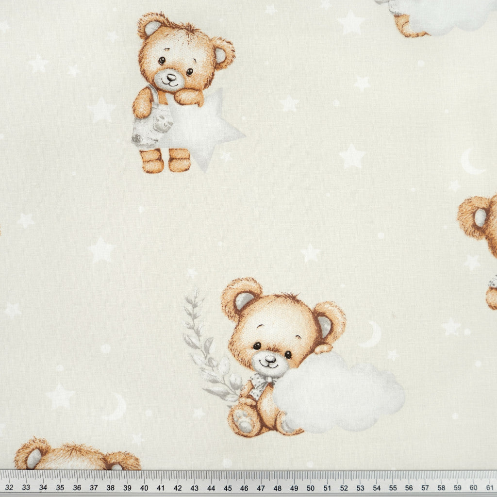 Baumwollstoff mit Teddybären