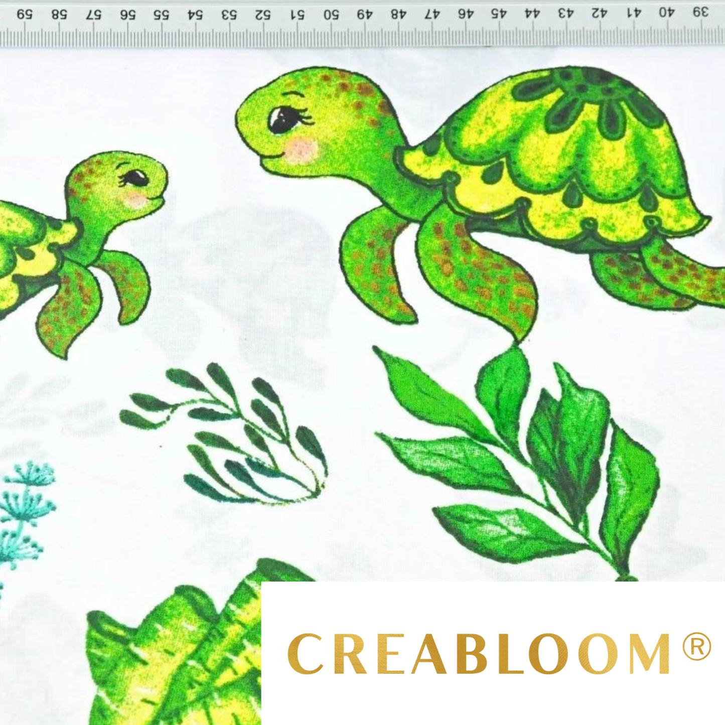 Tissu Coton Motif Tortues