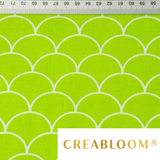 Tissu Coton Imprimé Blanc Et Vert