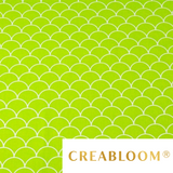 Tissu Coton Imprimé Blanc Et Vert