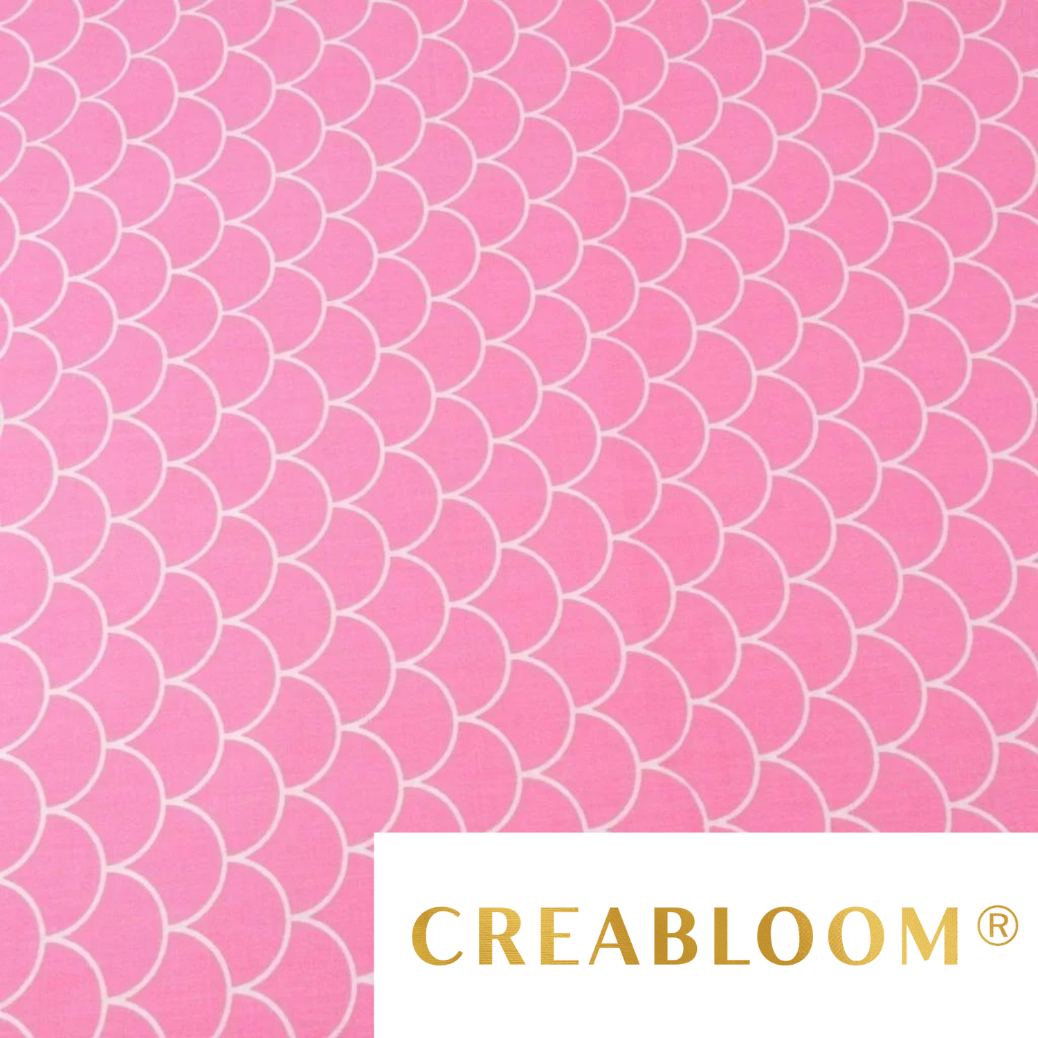 Tissu Coton Imprimé Blanc Et Rose