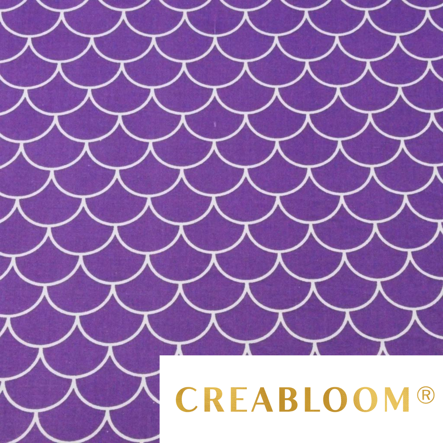 Tissu Coton Imprimé Blanc Et Violet