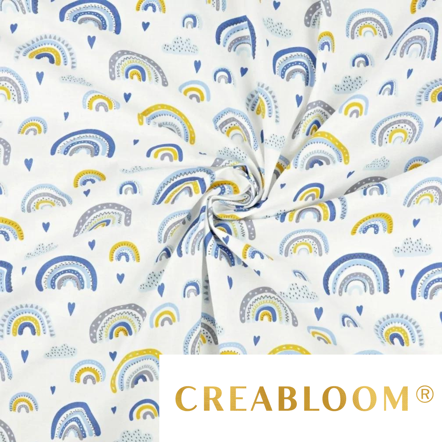 Tissu Coton Motif Arc-En-Ciel