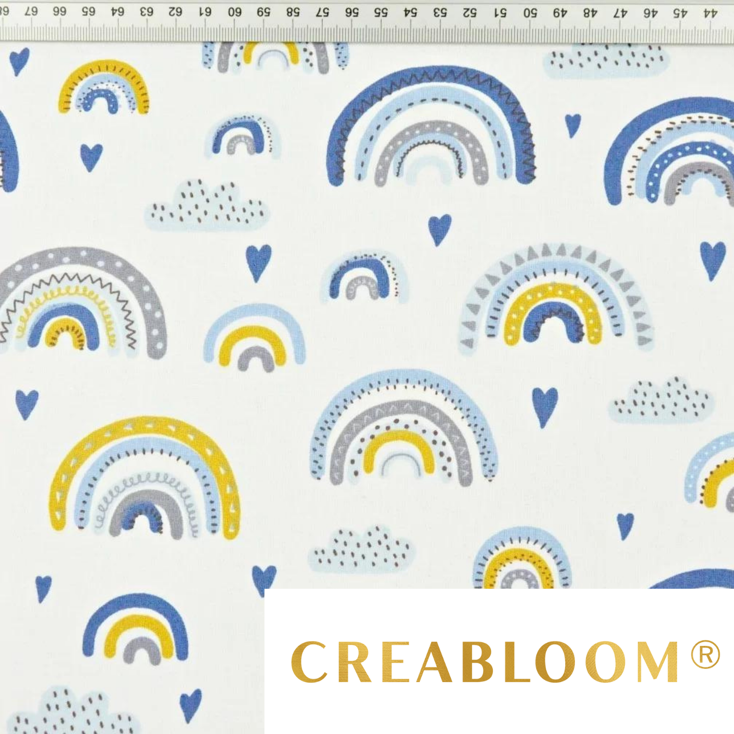 Tissu Coton Motif Arc-En-Ciel