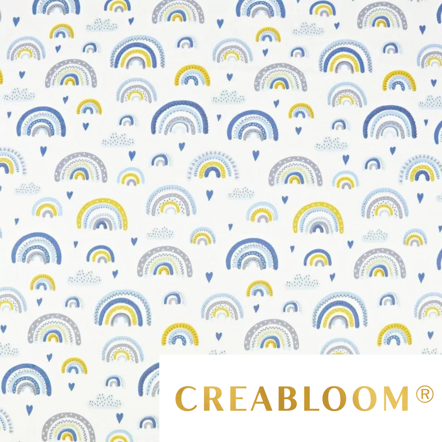 Tissu Coton Motif Arc-En-Ciel