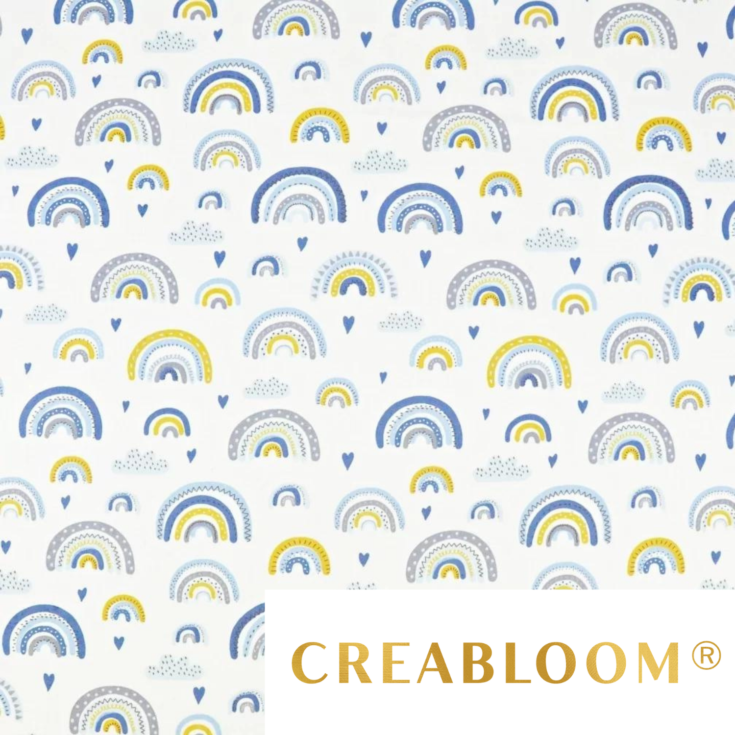 Tissu Coton Motif Arc-En-Ciel