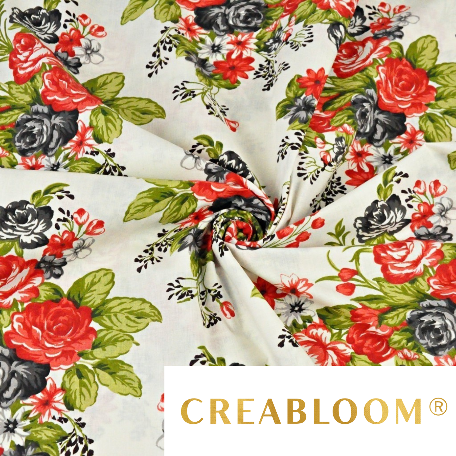 Tissu Coton Motif Fleurs