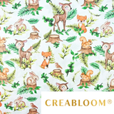 Tissu Coton Motif Animaux Dans La Forêt
