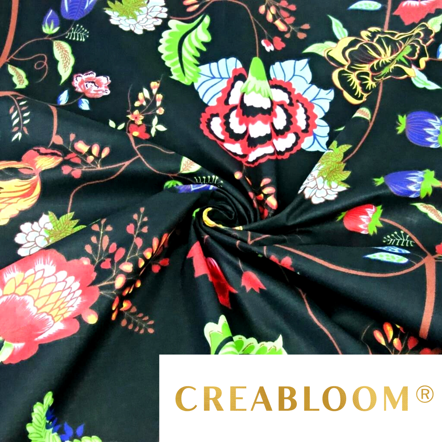 Tissu Coton Motif Fleurs