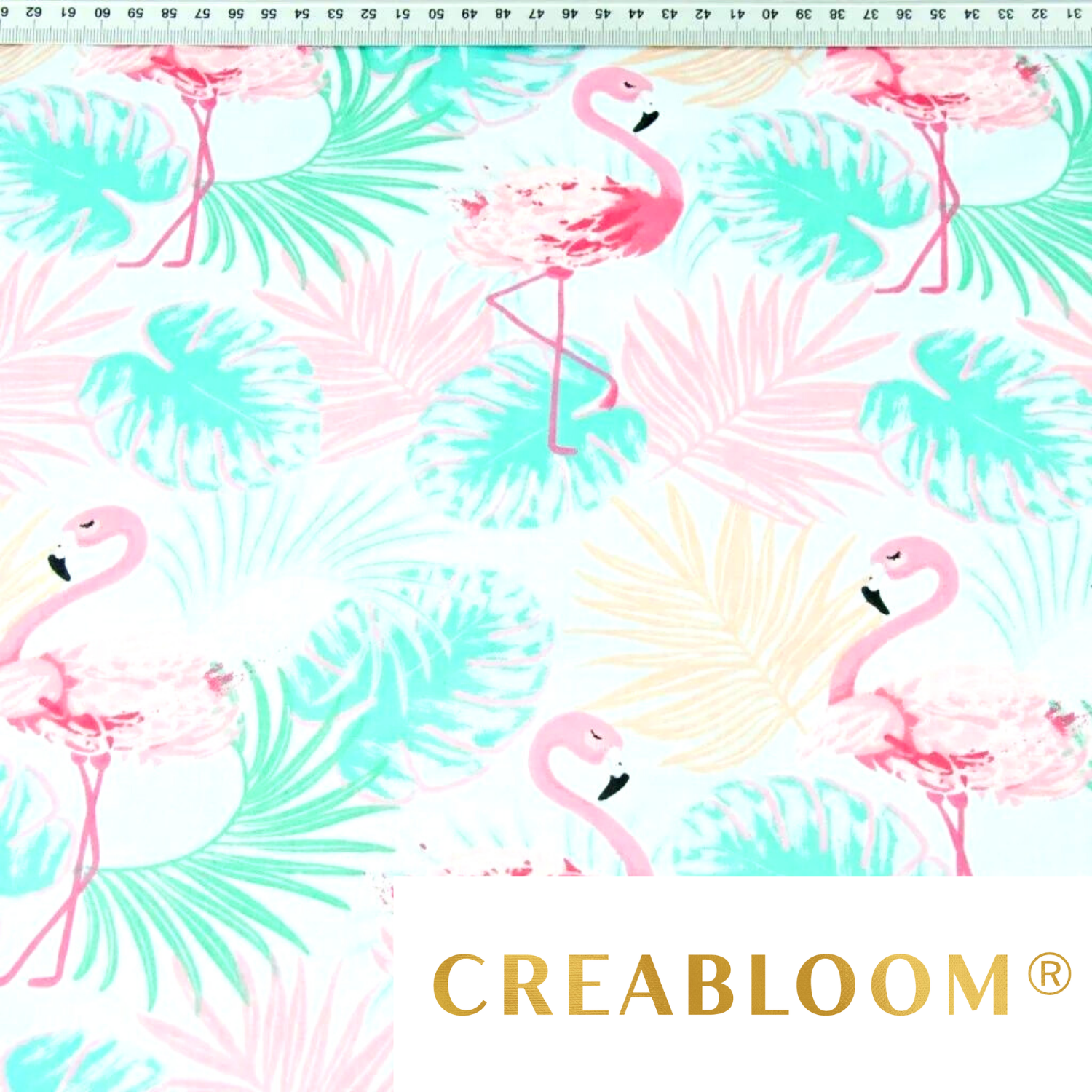 Tissu Coton Motif Flamant Rose