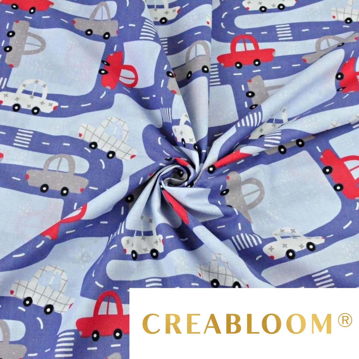 Tissu Coton Motif Voitures