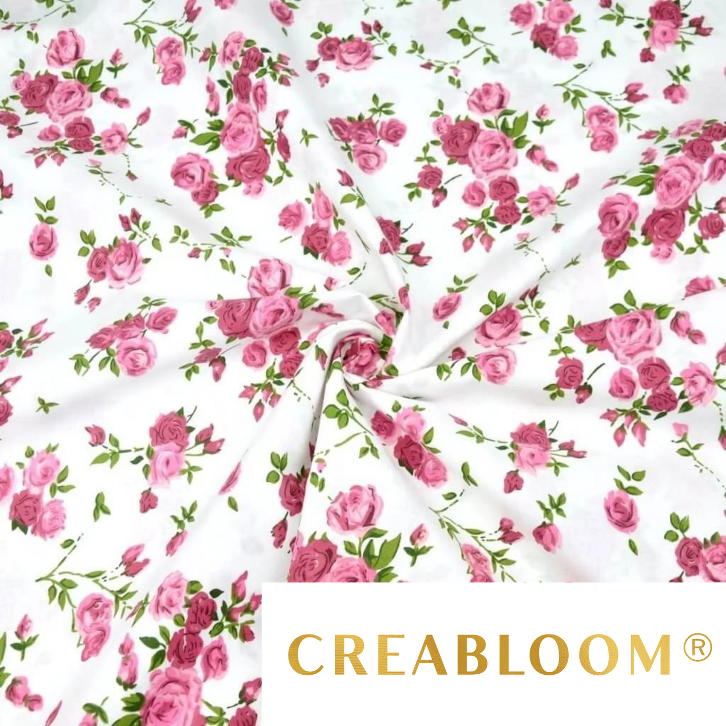 Tissu Coton Motif Roses