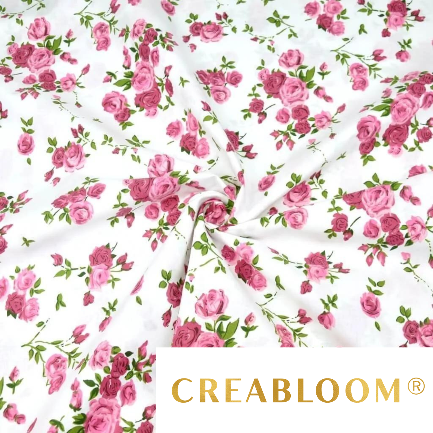 Tissu Coton Motif Roses