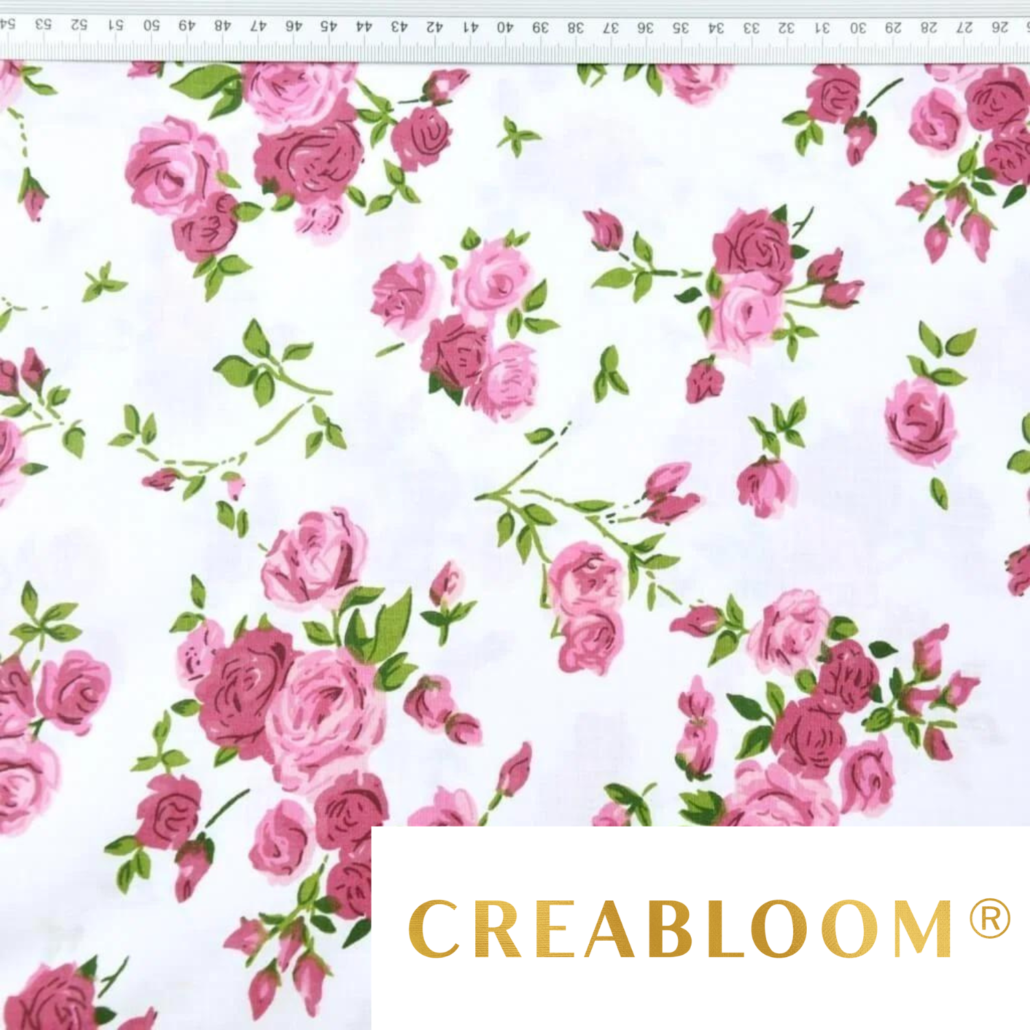 Tissu Coton Motif Roses