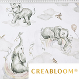 Tissu Coton Motif Éléphants