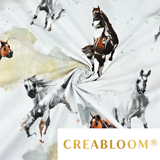 Tissu Coton Motif Cheval